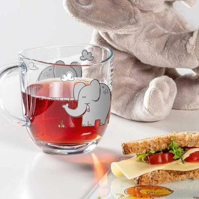 best coffee mugs for tea drinkers-Bambini Glass Cup - Elephant