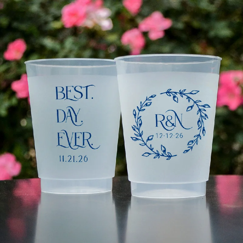 custom travel mugs with photos for business gifts-Personalized "Best Day Ever" Shatterproof Cups