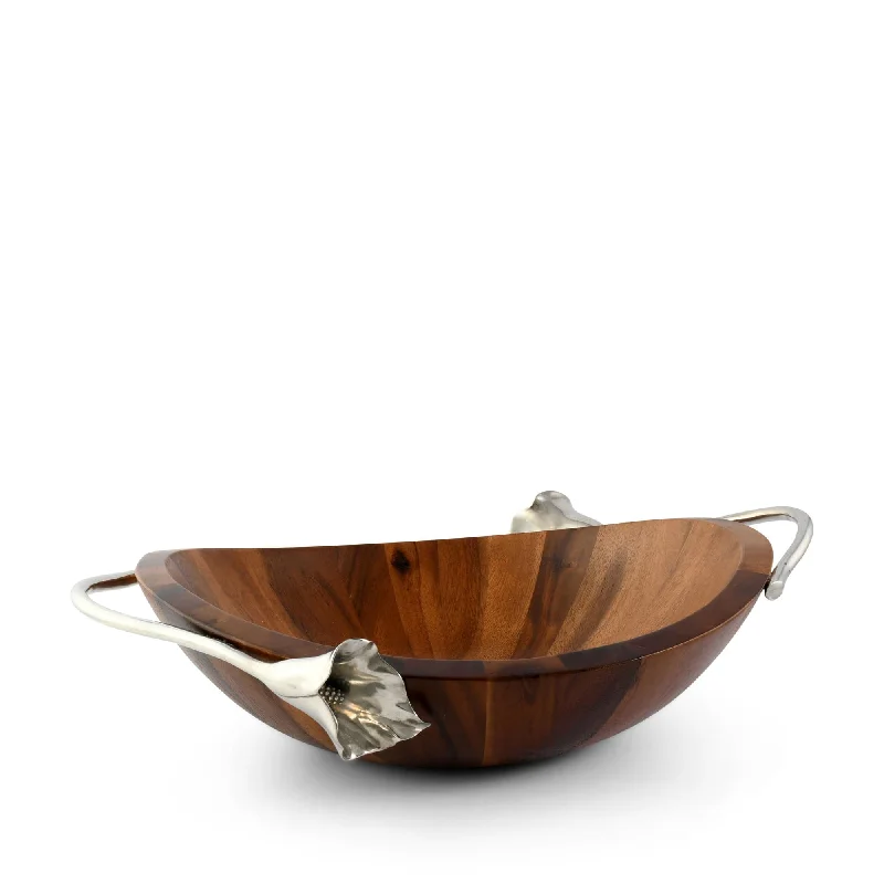 high-quality dinnerware for special events-Lily Wood Salad Bowl