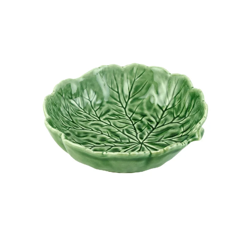 luxury dinnerware for fine dining restaurants-Bordallo Pinheiro Geranium Leaf Bowl 20cm