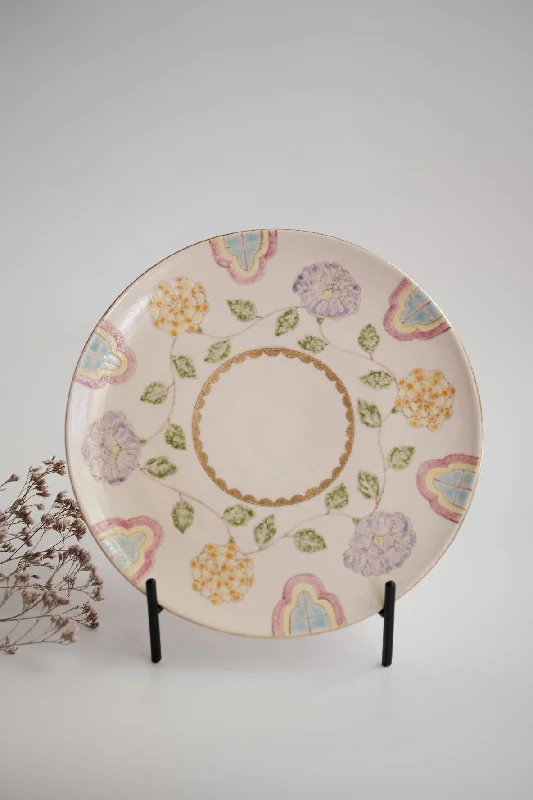 luxury dinnerware for special dinner parties-Taki Tomoda 友田多紀 Garden Large Plate - TT18