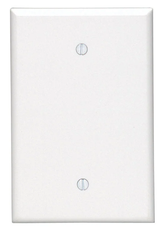 elegant glass dinner plates for fine dining-Leviton White 1 gang Plastic Blank Wall Plate 1 pk (Pack of 10)