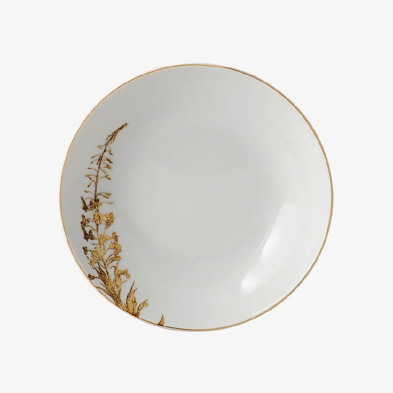 unbreakable dinnerware set for parties-Bernardaud | Vegetal Or Coupe Soup Gold Floral