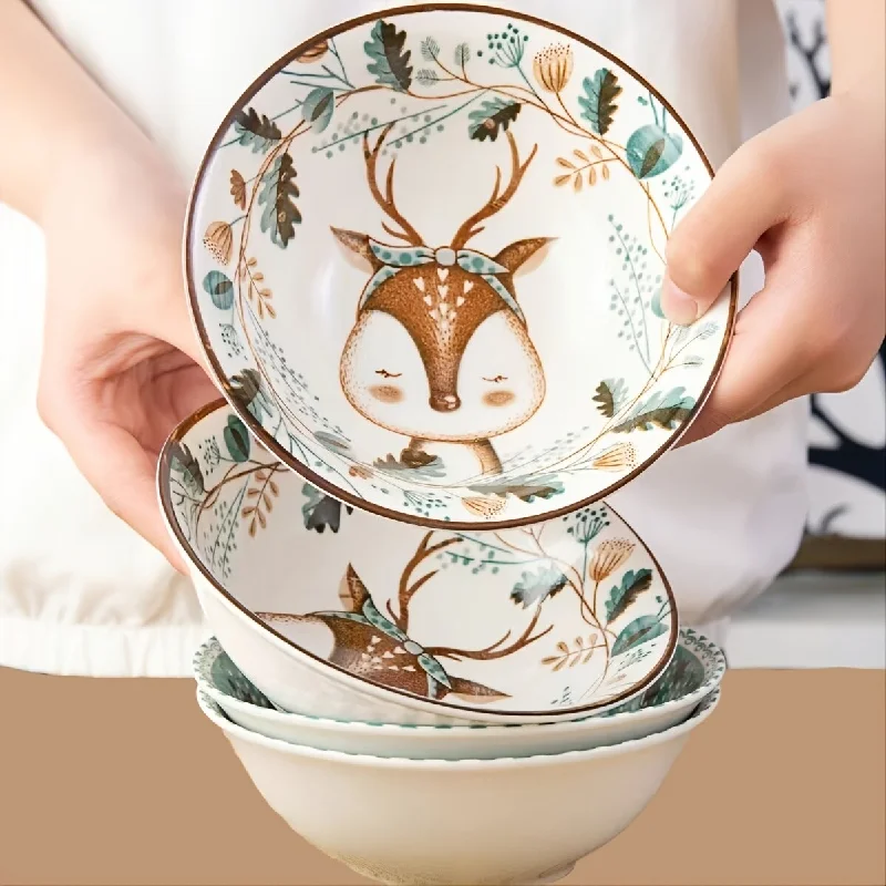 modern dinner plates with elegant details-Elk Pattern 6" Multi-Purpose Bowls