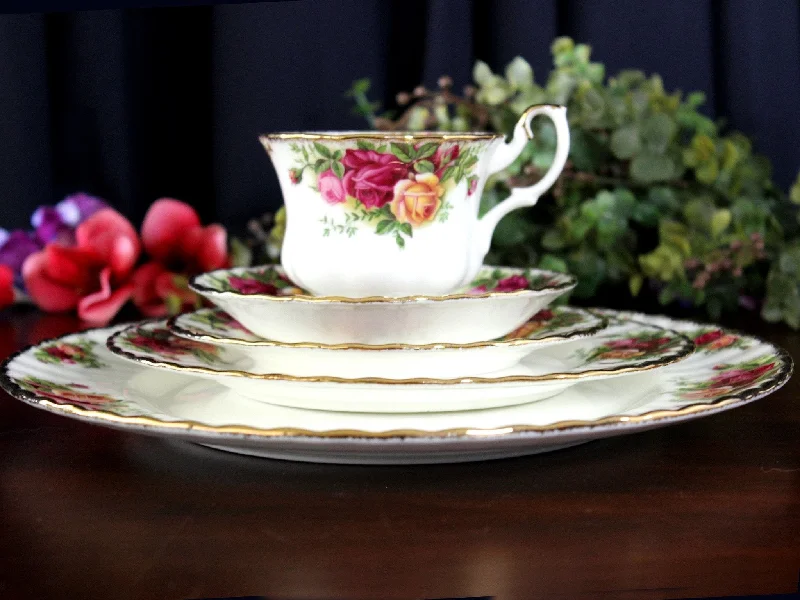 stylish coffee cups for office use-Royal Albert Teacup, Old Country Roses, 5 Place Setting 18040