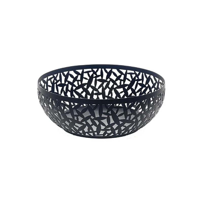 dinner plates with geometric designs-Alessi Cactus! Fruit Bowl Black 29cm