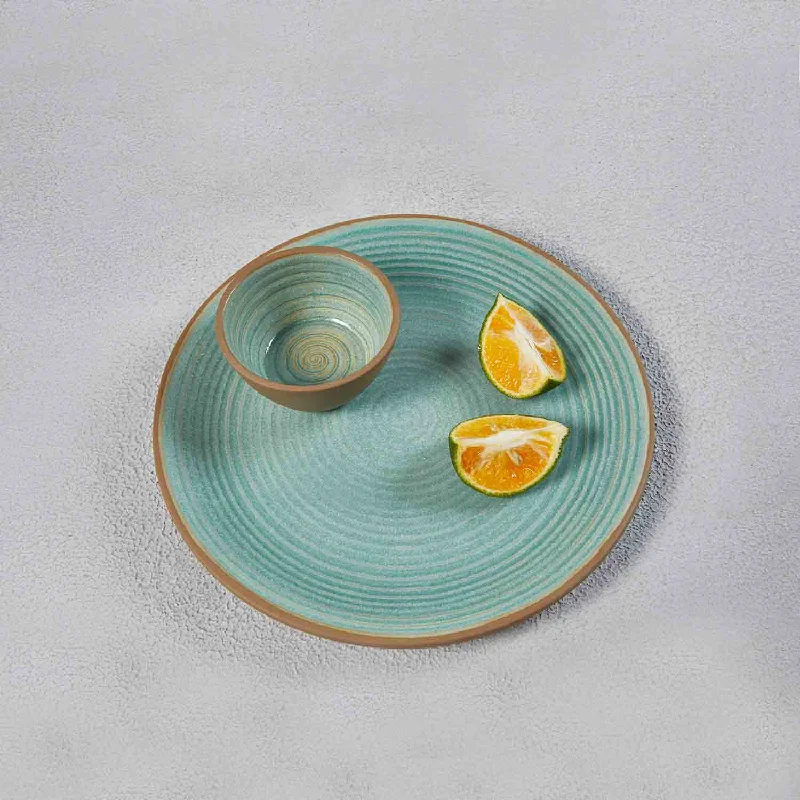 dinnerware set with soup bowls and plates-MOSS PLATE