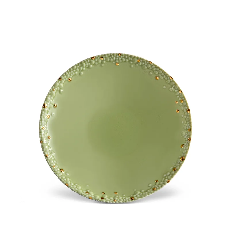 kids’ dinnerware set with fun designs-Haas Mojave Soup Plate - Matcha + Gold