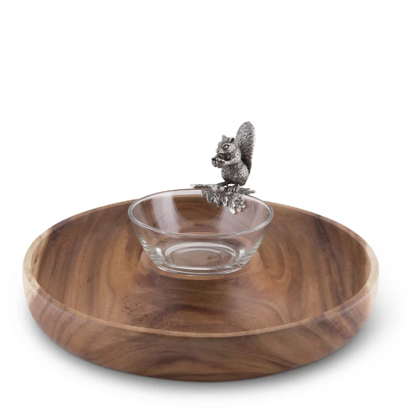 kids’ dinnerware set with animal prints-Squirrel Ring Serving Bowl