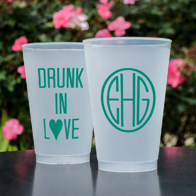 personalized coffee cups with custom artwork-Custom "Drunk In Love" Shatterproof Cups