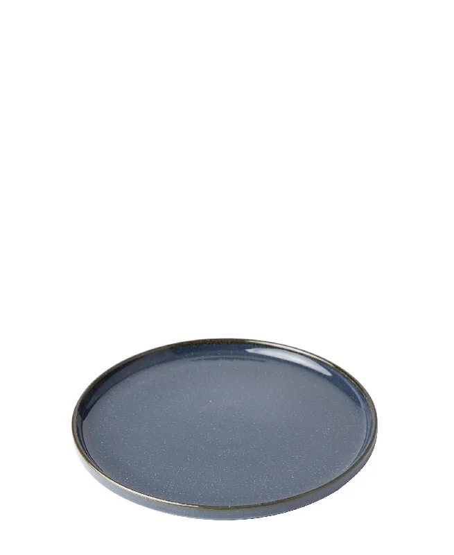 dinnerware for elegant weddings-Omada Flat Stackable Dinner Plate - Blue