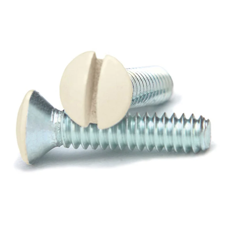 sustainable dinnerware for dinner parties-Amertac No. 6 X 3/4 in. L Slotted Oval Head Standard Wallplate Screws