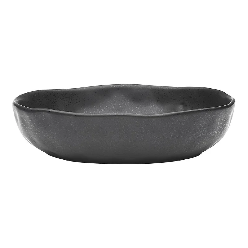 modern porcelain plates for upscale dinners-Ecology Speckle Dinner Bowl Ebony 22cm