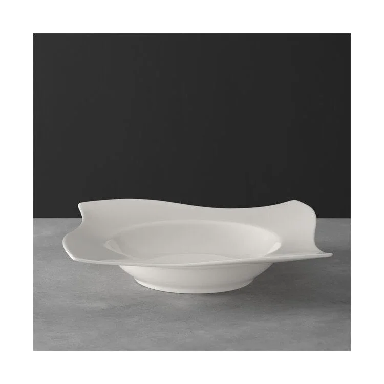 modern dinner plates with clean lines-New Wave Pasta Plate