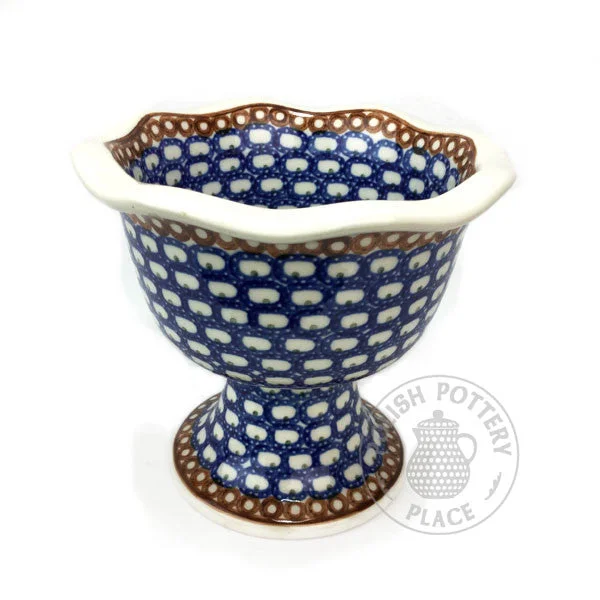 chic melamine dinnerware for casual dining-Tall Dessert Bowl - Polish Pottery