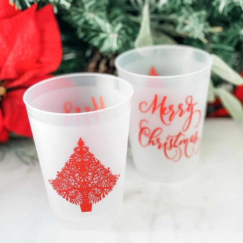 reusable coffee cups for tea drinkers-Custom Christmas Party Shatterproof Cups