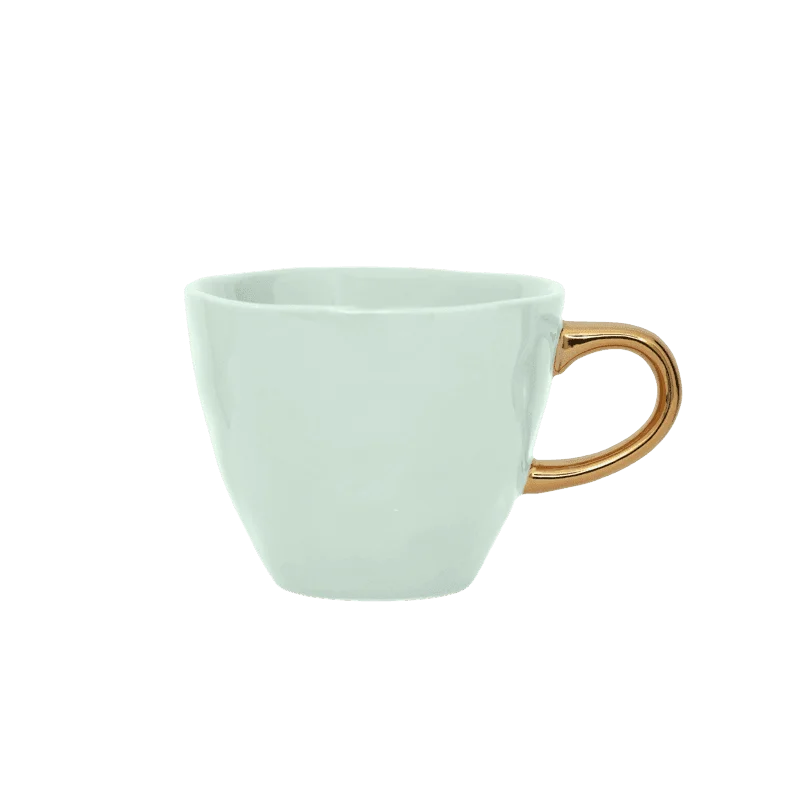 custom ceramic mugs for corporate gifts-Good Morning cup Coffee Ø8 cm - Celadon