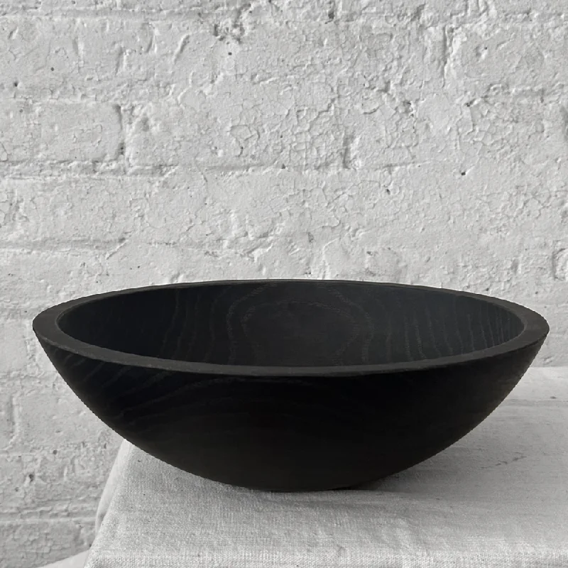 unique dinner plates with bold patterns-Spencer Peterman Black Ebonized 13" Oval Bowl (No. PB2407)