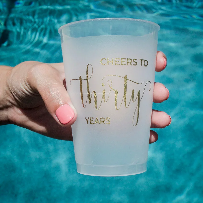 custom mugs for corporate branding-Personalized Shatterproof Summer Party Cups