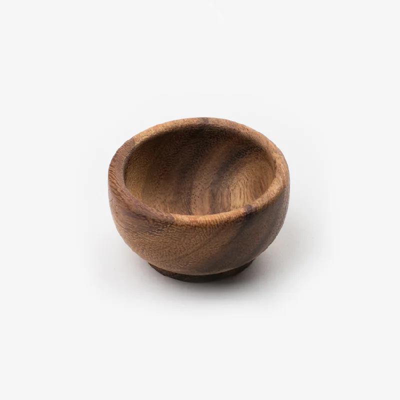 bamboo dinnerware set for eco-conscious families-Fox Run | Acacia Wood Condiment Cup