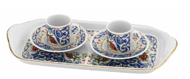 custom photo mugs for special occasions-Turkish Coffee Tray with Cups | Set of 2