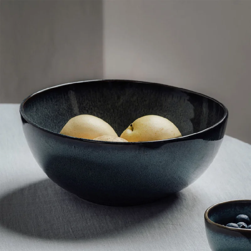 durable dinnerware for holiday meals-Villeroy & Boch | Lave Gris Serve Bowl