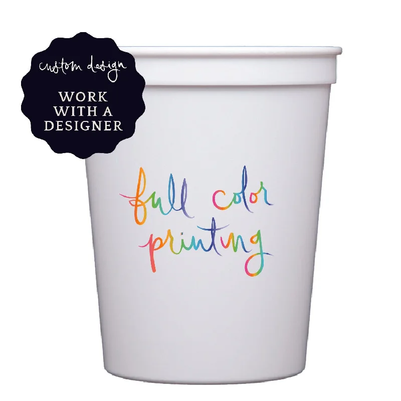 cute coffee mugs with floral designs-stadium cups | custom design | full color/digital print