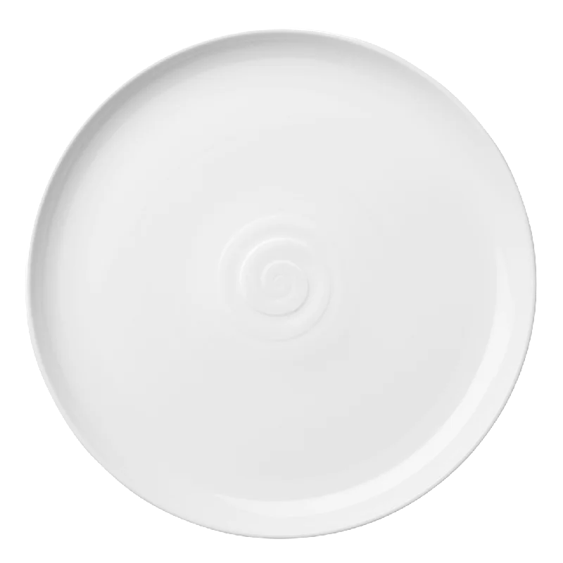 classic white dinner plates with gold trim-Eco Coil - Round Coupe Plate