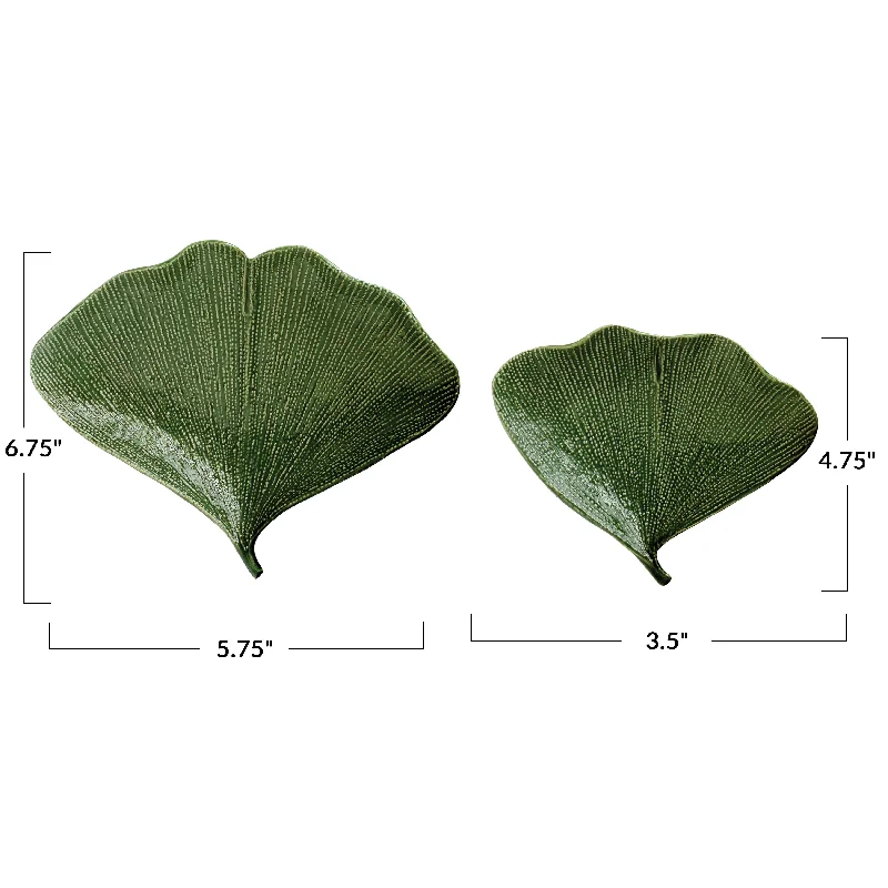 eco-friendly dinner plates for special occasions-Gingko Leaf Shaped Plates - 6.6"L x 6.6"W x 0.9"H - 6.6"L x 6.6"W x 0.9"H