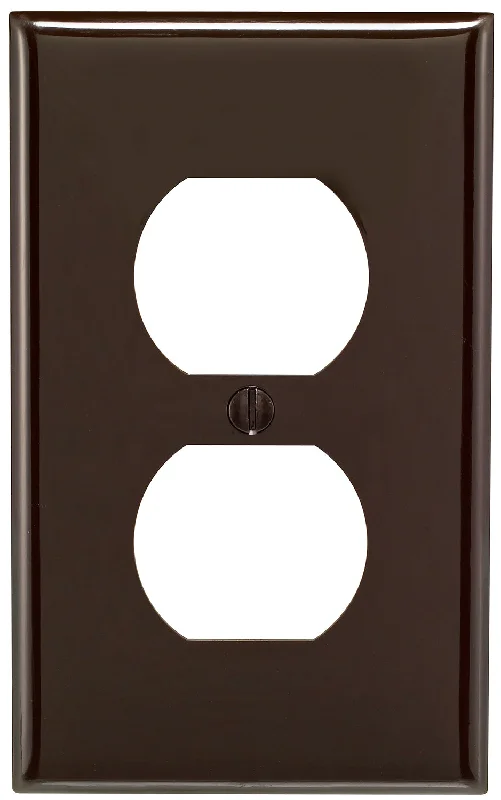 luxury dinnerware set with matching accessories-Leviton 016-80703-000 1 Gang Standard Brown Outlet Wallplate