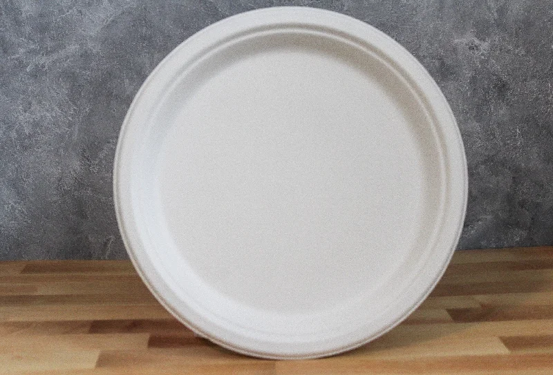 modern dinner plates for minimalistic dining-10" Compostable Fiber Plate (500pcs) | PFAS-Free | Heavy-Duty