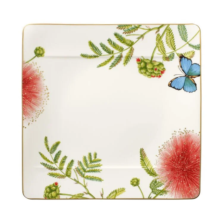 luxury dinnerware for hosting guests-Amazonia Dinner Plate Square