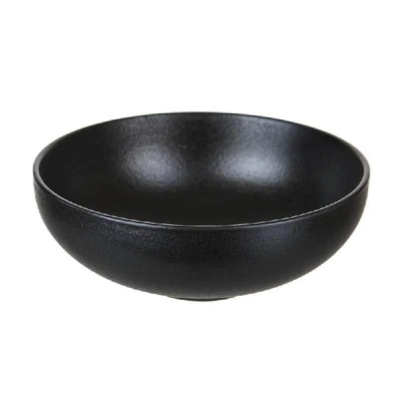 reusable dinnerware for eco-friendly parties-Bowl Round Black 15.8x6cm