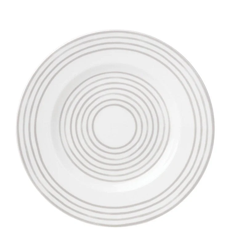 dinnerware set with artistic floral design-Charlotte Street West Gray Dinnerware Accent Plate