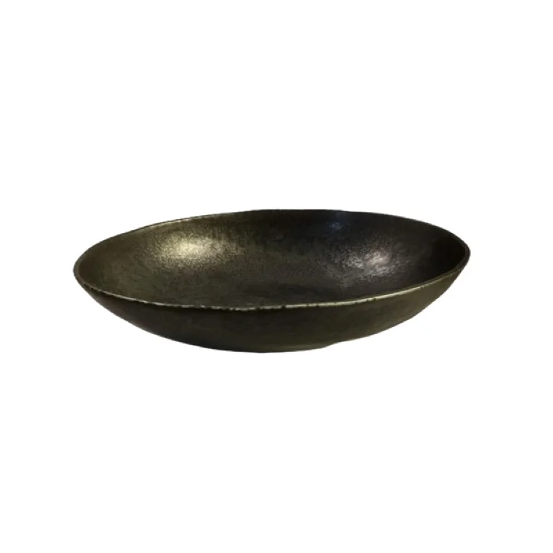 elegant dinnerware for luxury dining experiences-Concept Japan Wabisabi Oval Bowl Black 20cm