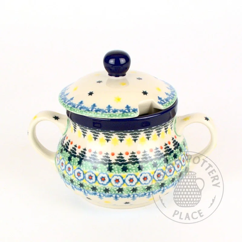 luxurious dinnerware set for home use-Large Sugar Bowl  - Polish Pottery