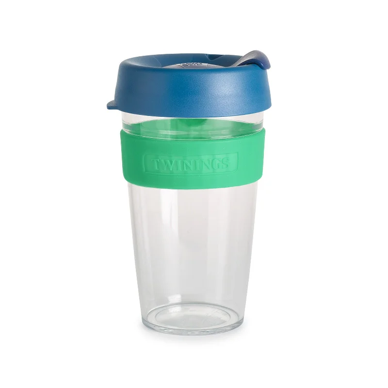 high-quality coffee mugs for office parties-Twinings Clear Edition Green KeepCup - 16oz (450ml)