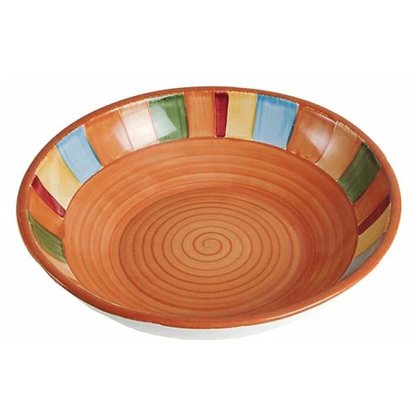 elegant ceramic plates for dinner parties-Extra Large Serving Bowl - Colorful Striped | Serape