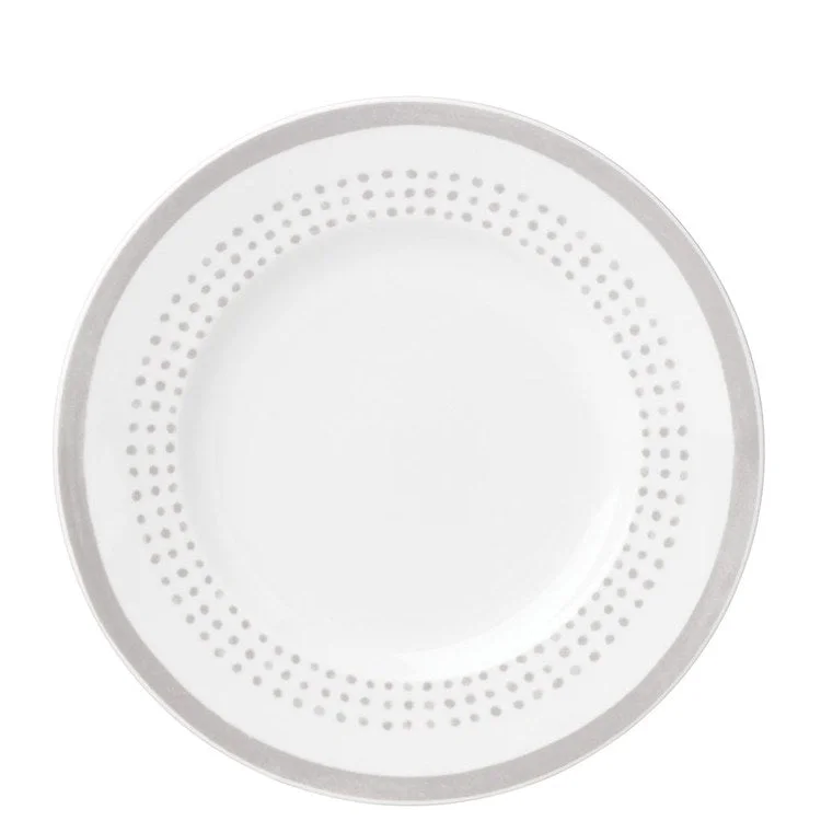 porcelain dinner plates with delicate design-Charlotte Street East Gray Dinnerware Accent Plate