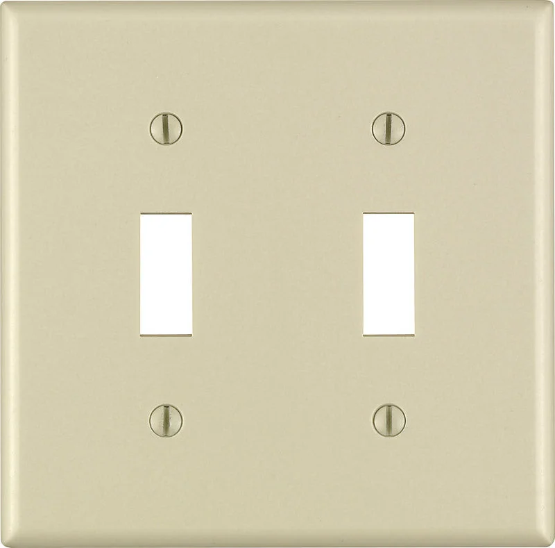 rustic dinnerware for family gatherings-Leviton Ivory 2 gang Plastic Toggle Wall Plate 1 pk