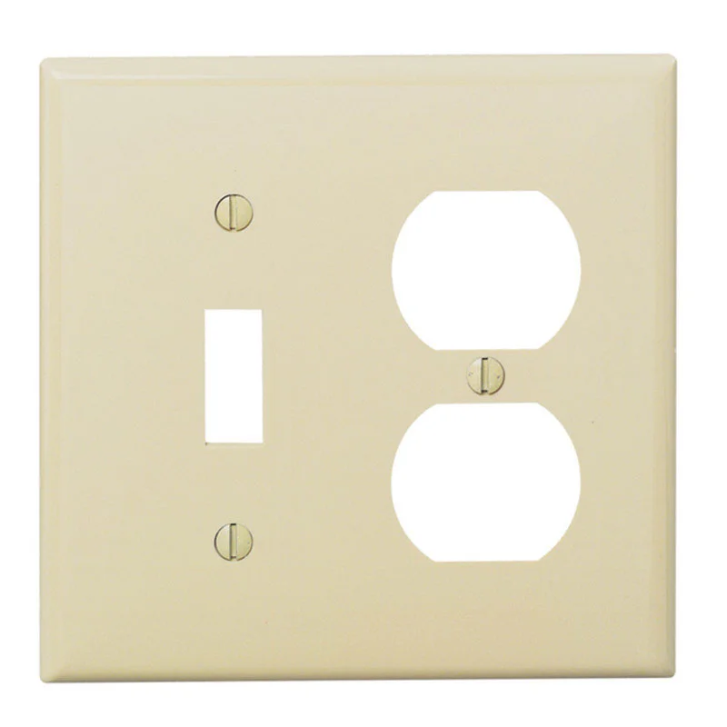 disposable dinnerware for casual parties-Leviton Ivory 2 gang Nylon Duplex/Toggle Wall Plate 1 pk