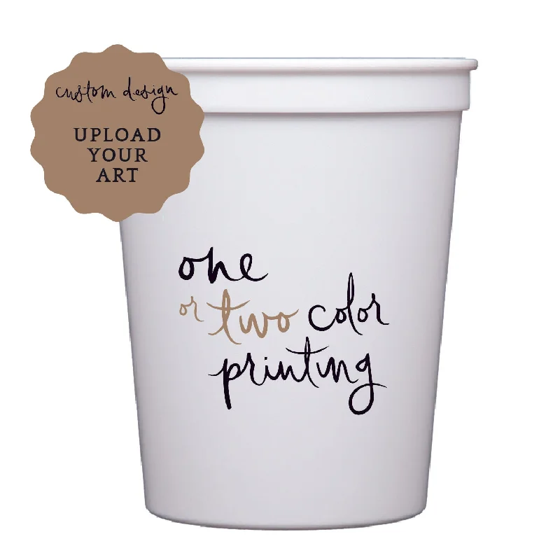 custom photo mugs for special gifts-stadium cups | upload your art | 1-color printing