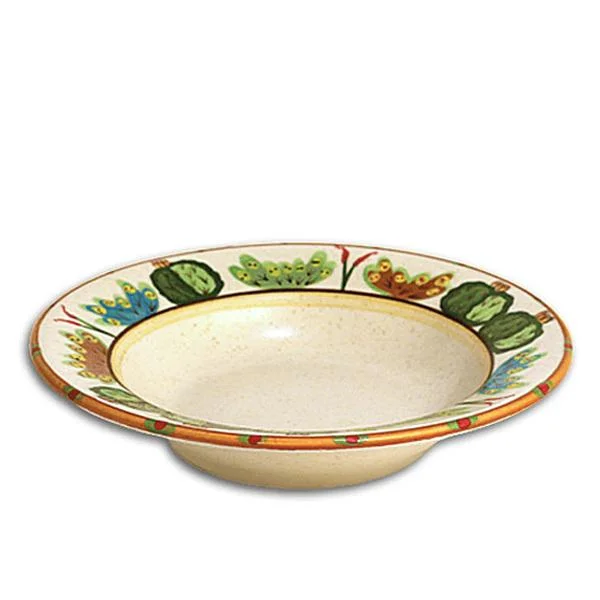 dinnerware for stylish dinner parties-Rimmed Soup Bowl - Tan Southwestern Desert | Sonoran Desert