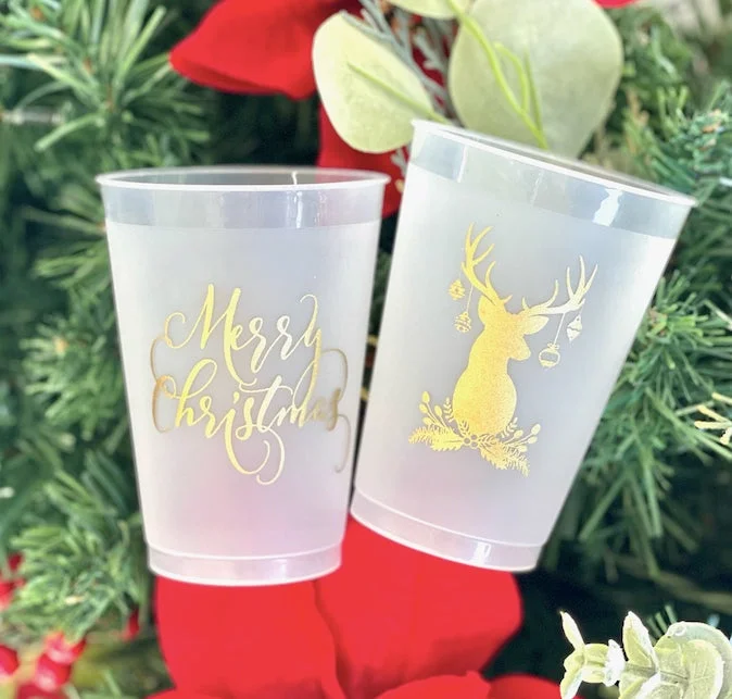 large travel mugs for commuting to work-Custom Christmas Shatterproof Cups