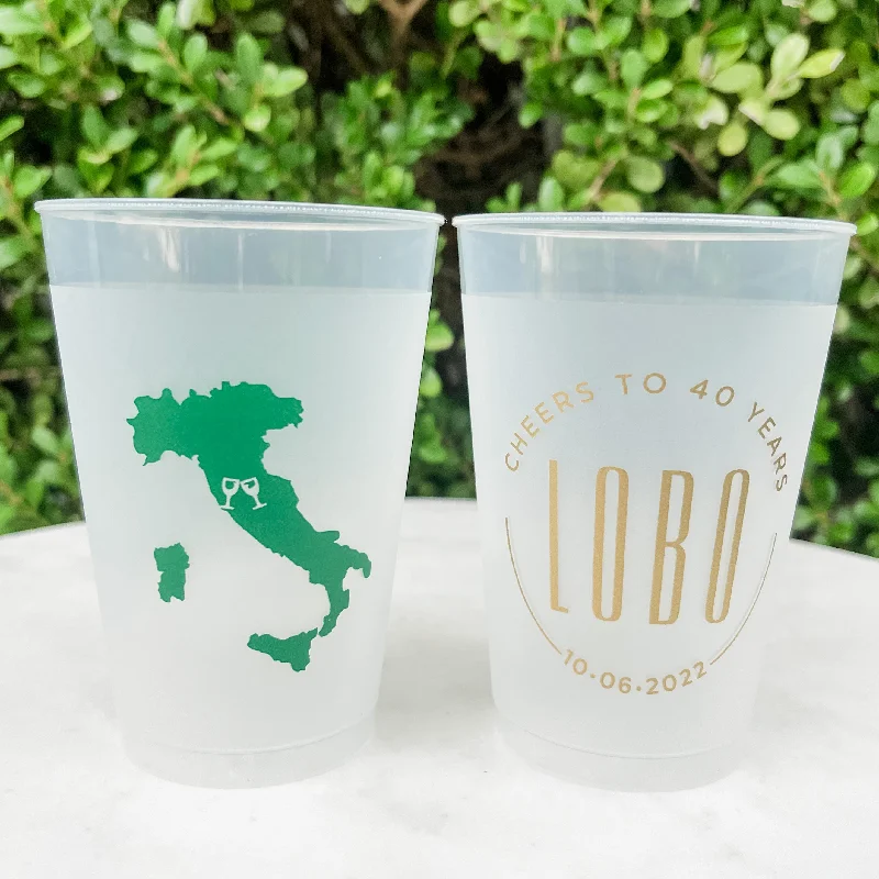 large travel mugs for iced tea-Custom Wedding Anniversary Shatterproof Cup Favor