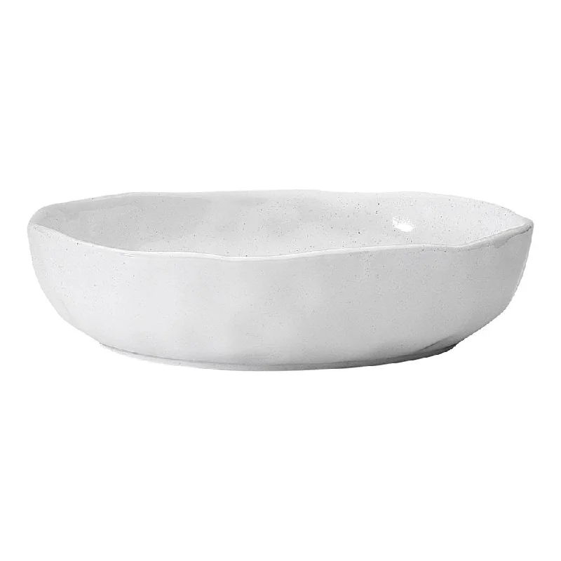 affordable dinnerware set for small families-Ecology Speckle Dinner Bowl Milk 22cm