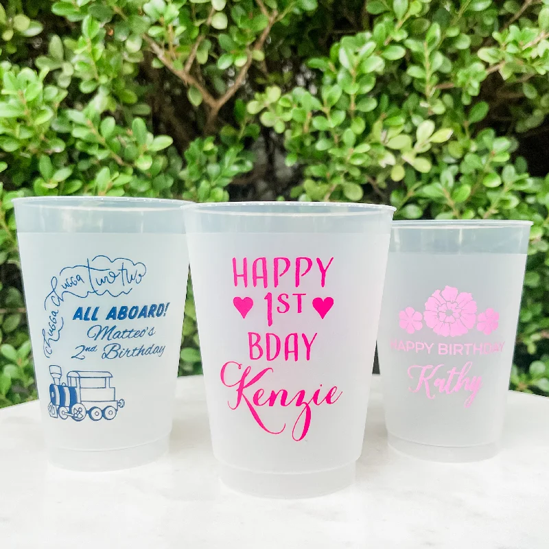 large insulated mugs for daily use-Fun Kid's Birthday Party Shatterproof Cups