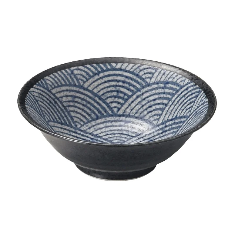 elegant dinnerware set with matching flatware-Concept Japan Seikaiha Bowl Indigo 19cm