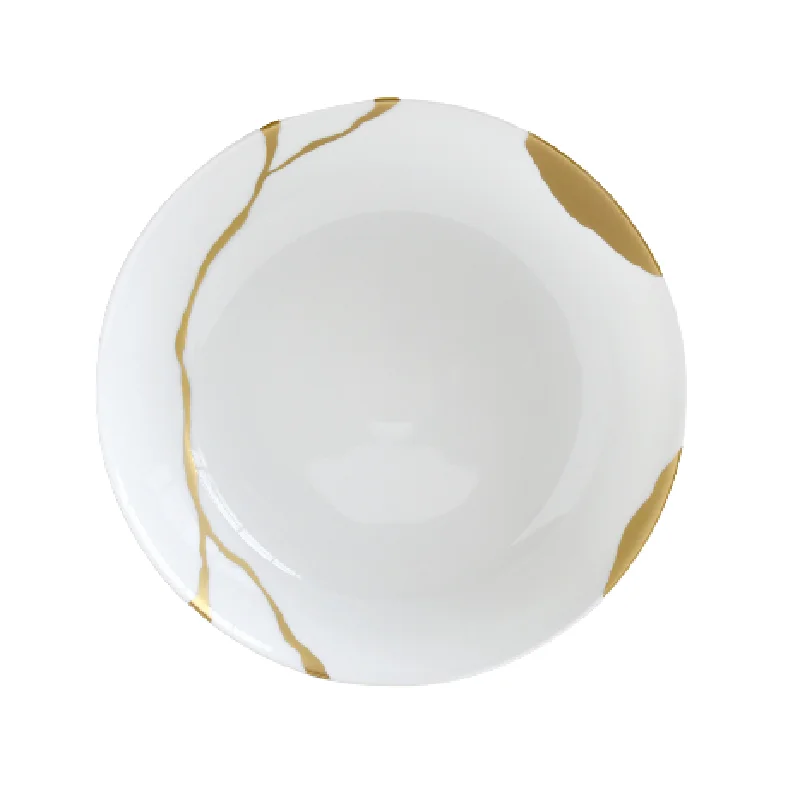 luxury porcelain plates for hosting events-Kintsugi Sarkis Open Vegetable Bowl