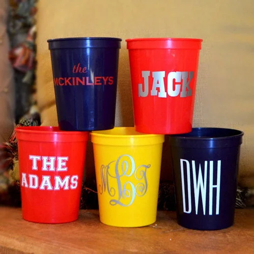 best coffee mugs for winter mornings-Custom Bold Stadium Party Cups